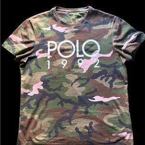 Ralph Lauren Camo Tee - Green, Brown, Pink